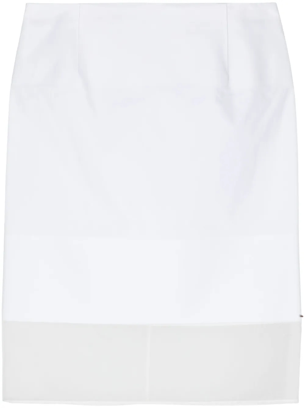 Sportmax transparent-panel Poplin Skirt - Farfetch | Farfetch Global
