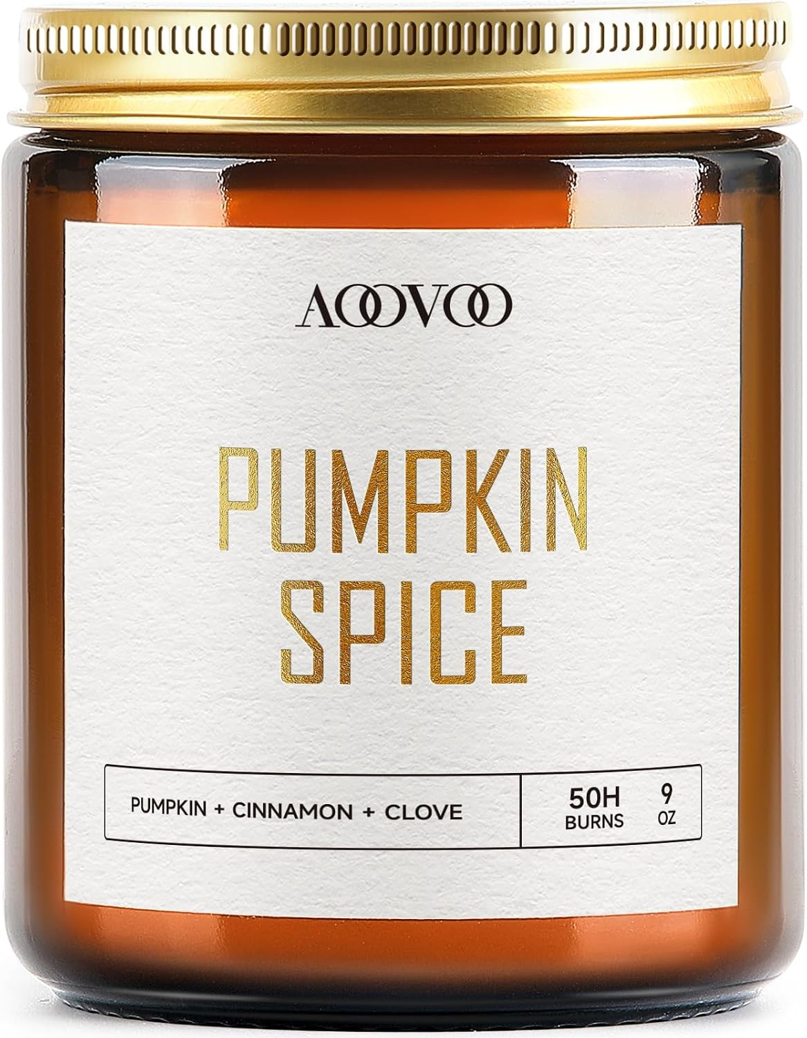 AOOVOO Pumpkin Spice Candles - 9 oz Scented Candles, Aromatherapy Candle, Soy Candle for Home Scented | Amazon (US)