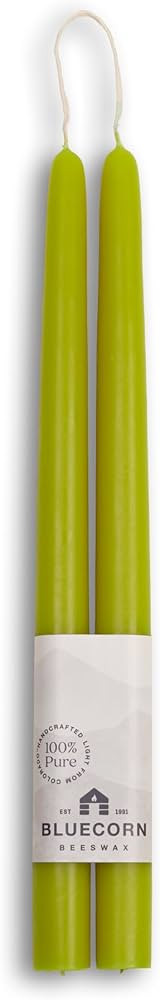 Bluecorn Beeswax Taper Candles, 100% Pure Natural Bees Wax, 12 Inch Pair, Sage Green Candlesticks... | Amazon (US)