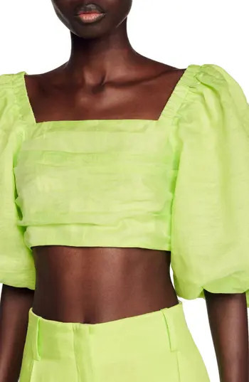 SANDRO Blonville Crop Top in Anis at Nordstrom Rack, Size 3 (Fits Like 8 Us) / 40 Eu | Nordstrom Rack