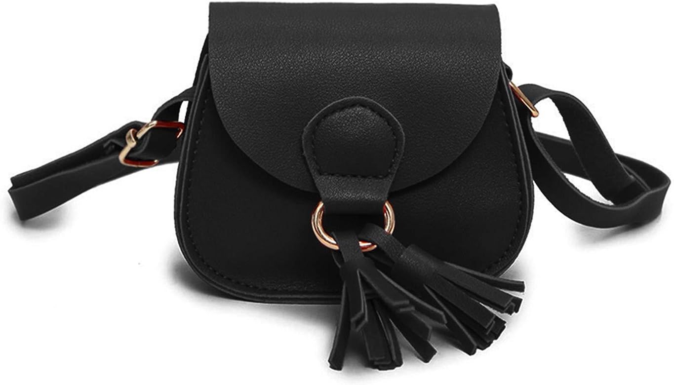 Kids Girls Toddler Mini Shoulder Purse Crossbody Bag with Tassel | Amazon (US)