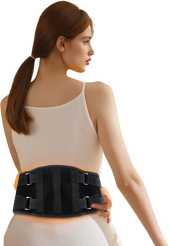 Cordless Heating Pad with Massager,Rechargeable Back Warmer for Back Pain and Period Cramps Relie... | Amazon (US)