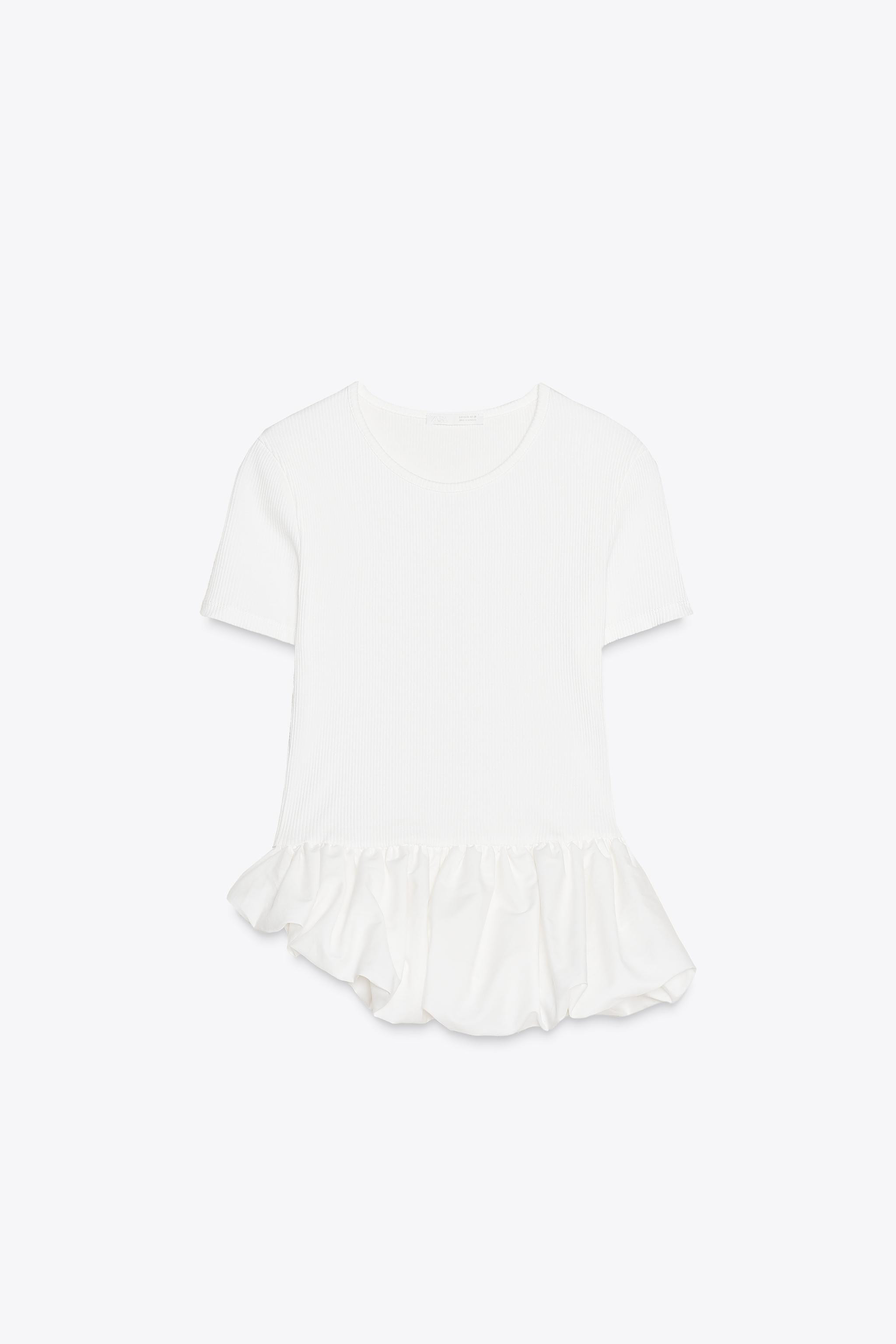 PEPLUM COMBINATION T-SHIRT | Zara US