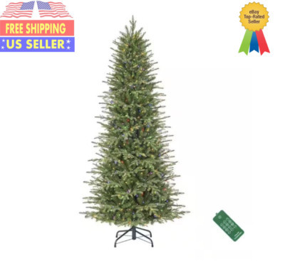7.5ft Pre-Lit LED Grand Duchess Fir SLIM Artificial Christmas Tree NEW FAST SHIP  | eBay | eBay US
