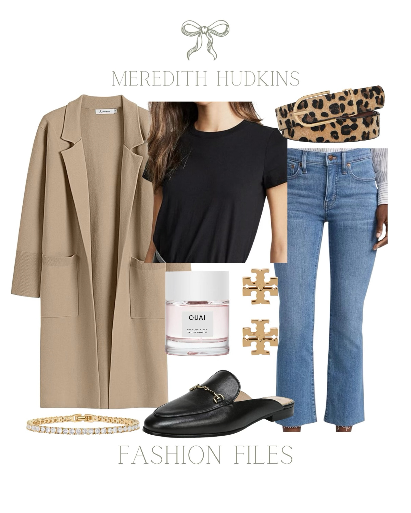 Amazon Fashion, Women's Fashion, meredith hudkins, fall fashion, winter fashion, madewell jeans, trending, preppy, classic, timeless, chic, affordable, cardigan, denim, black t shirt, leopard print, belt, accessories, jewelry, tory burch, earrings, 

#LTKFindsUnder50 #LTKStyleTip #LTKBeauty