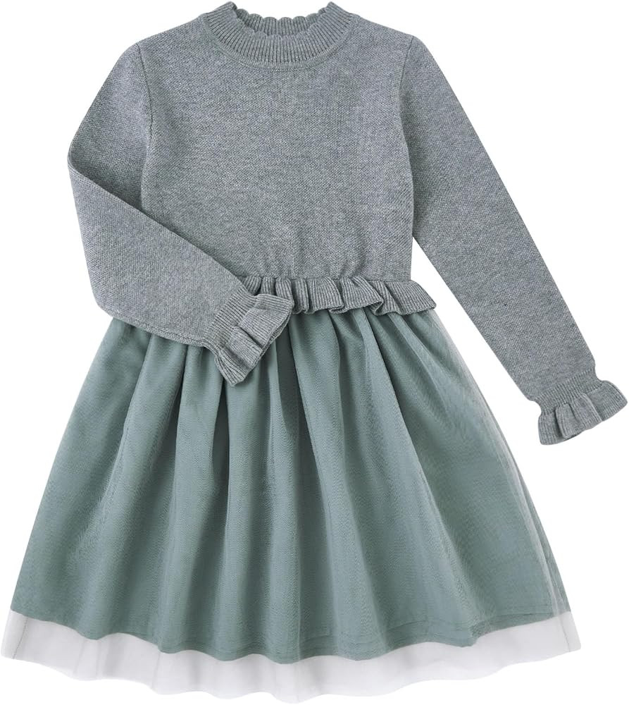 ALISISTER Girls Sweater Tutu Dresses Long Sleeve Fall Winter Dress for 2-7 Years | Amazon (US)