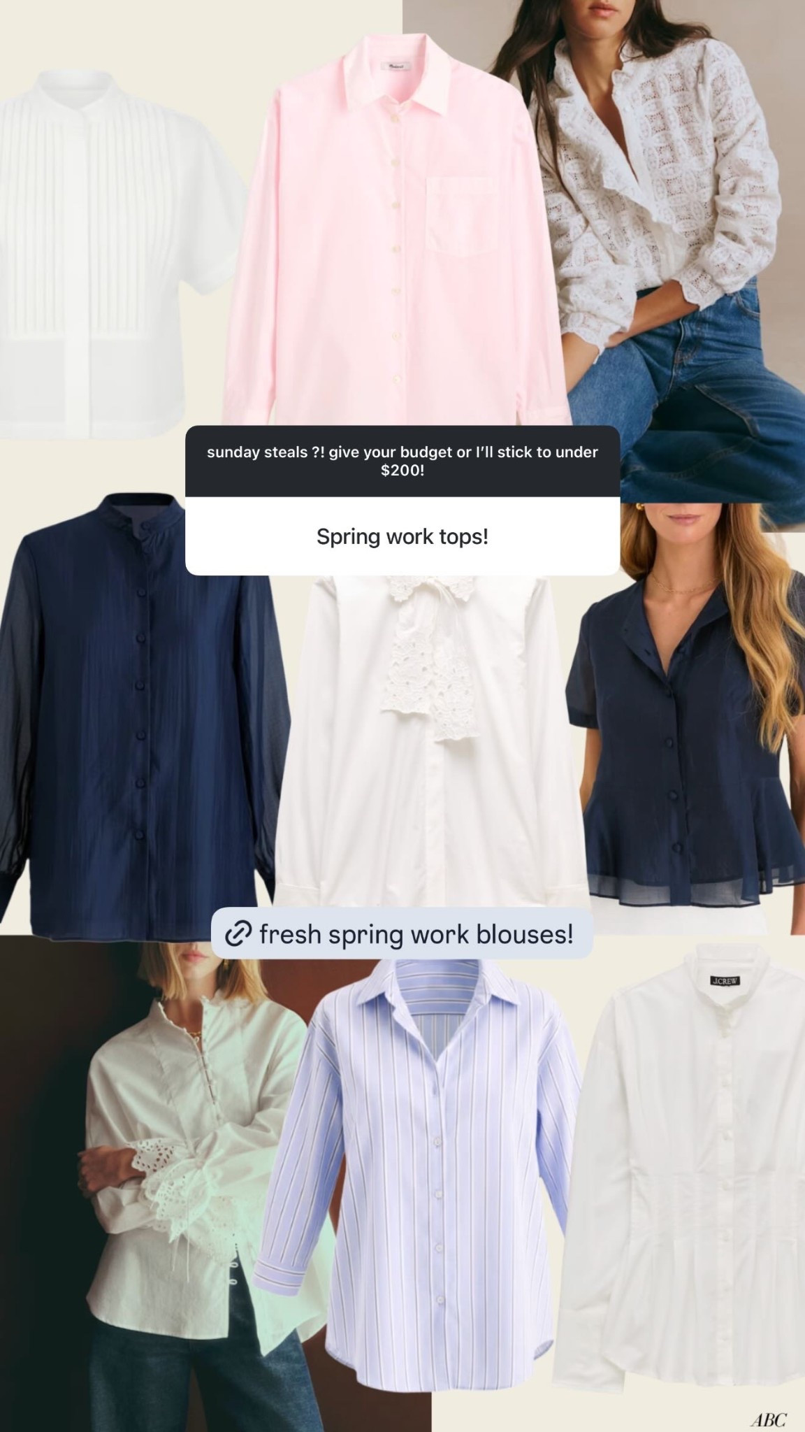 Spring work blouses