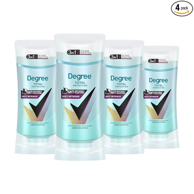 Degree 3in1 Antiperspirant Deodorant 4 pack Sexy Intrigue 72 Hour protection against sweat, odor ... | Amazon (US)