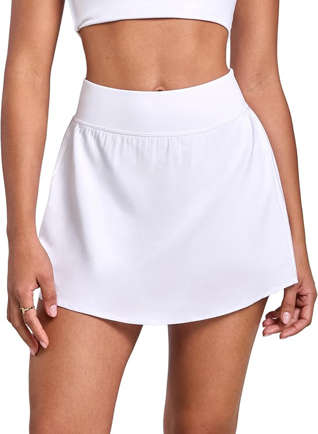 INGIA Womens Flared A-Line Tennis Skirts Lined with Side Pockets- Quick-Dry Sports Workout Tennis... | Amazon (US)