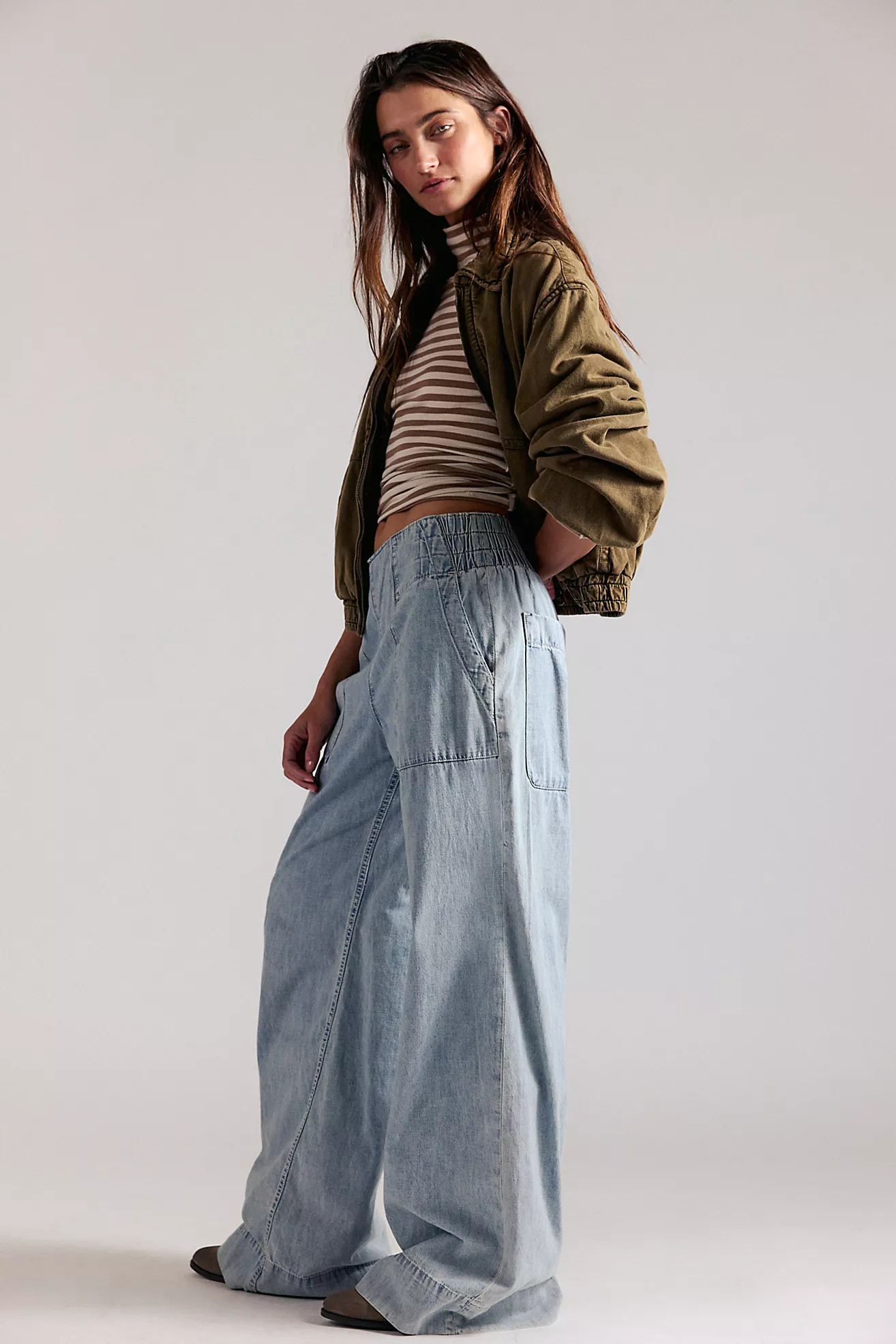 We The Free Breezy Denim Pull-On Jeans | Free People (Global - UK&FR Excluded)