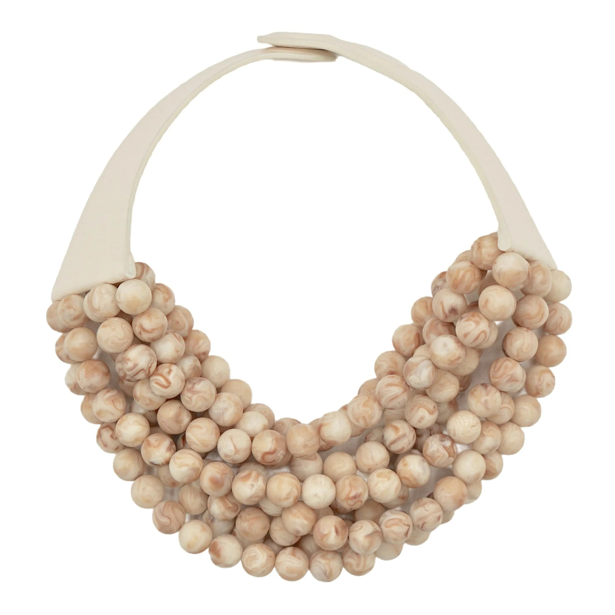 Round Bella Marble Horn Necklace | Fairchild Baldwin