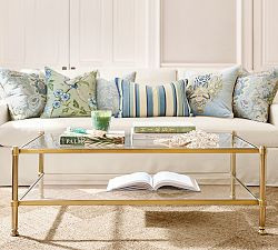 Everson Rectangular Glass Coffee Table (52") | Pottery Barn (US)