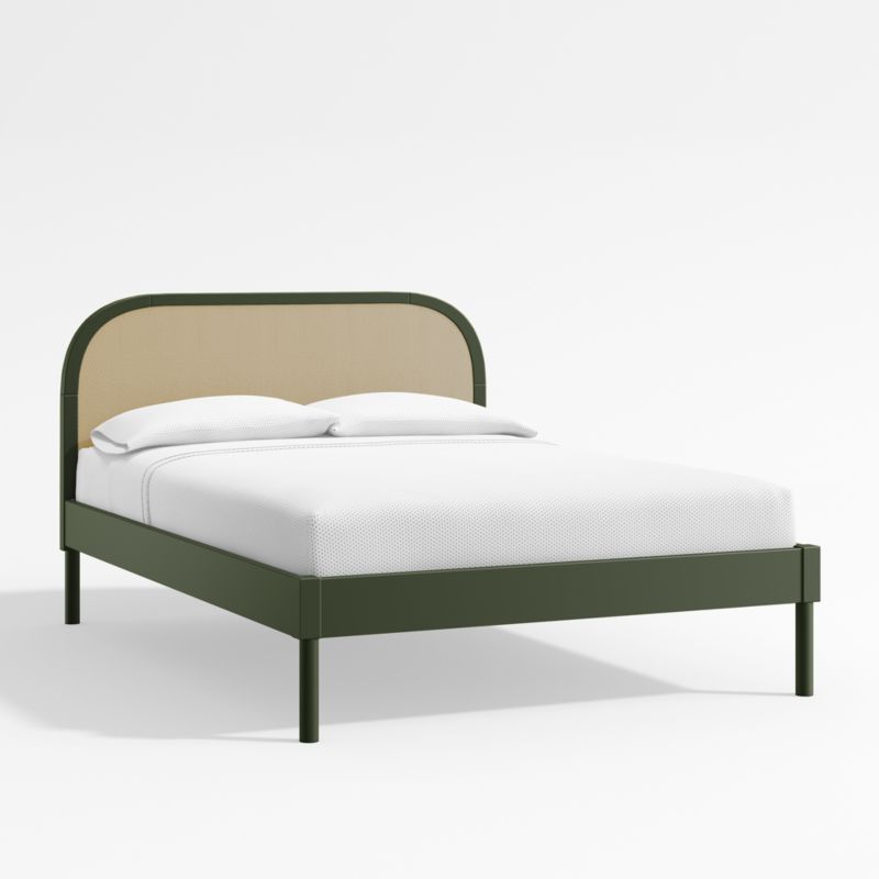 Maren Olive Kids Full Cane Bed + Reviews | Crate & Kids | Crate & Barrel