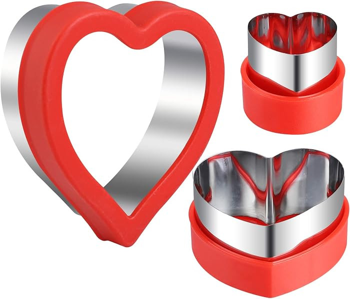 Love Heart Shape Cookie Cutters, Baking Vegetable Shape Cutters, Mini & Medium & Large Shaped Cut... | Amazon (US)