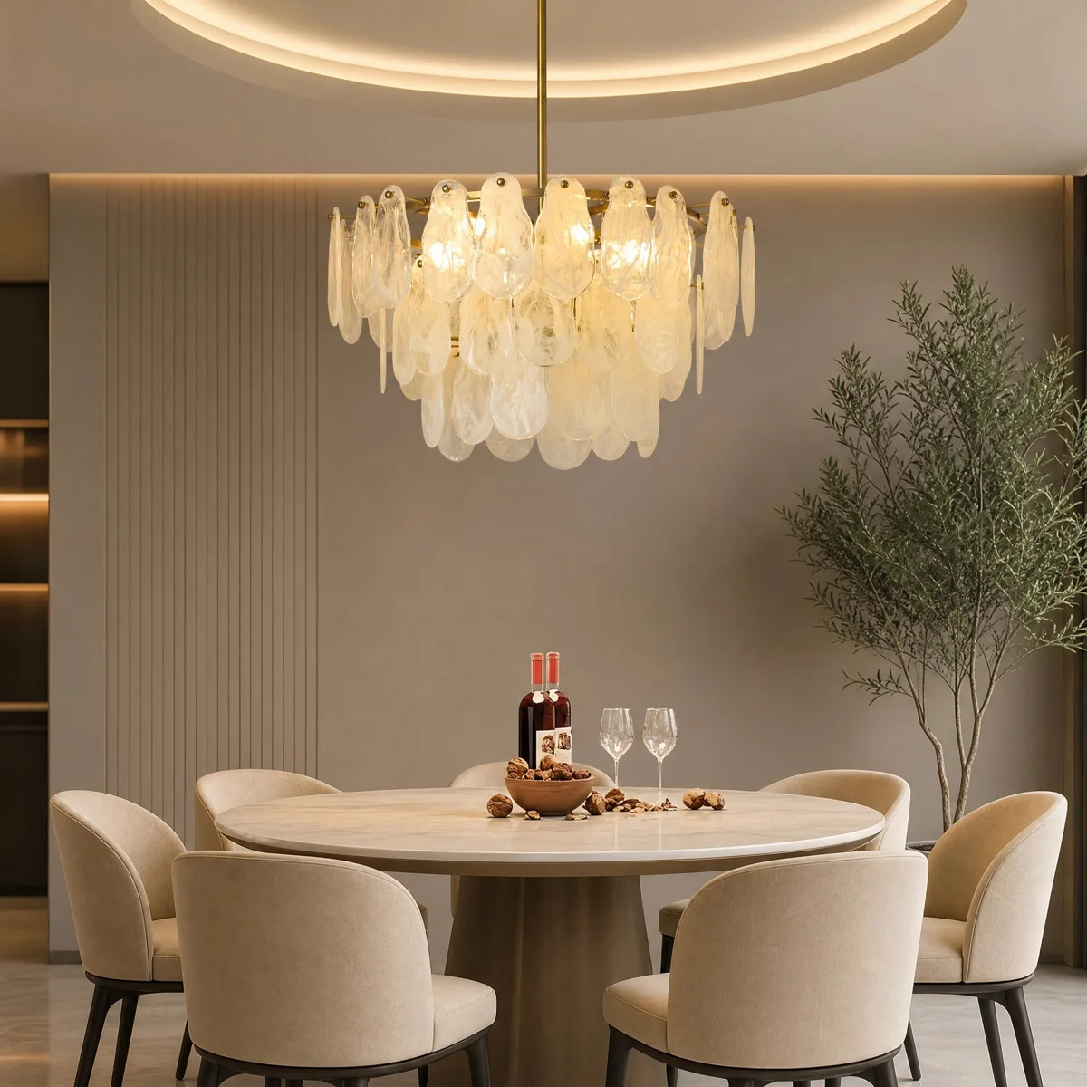 Cloude Modern 8-Light 3-Tier Unique Statement Cloud Glass Chandelier with Adjustable Hanging Rod ... | Wayfair North America