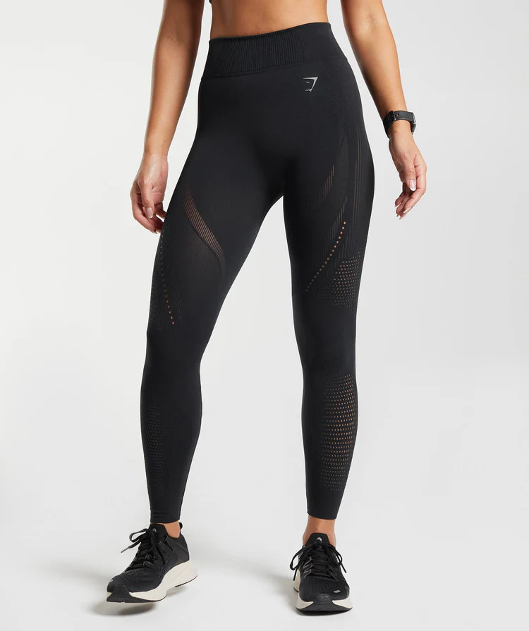 Gymshark Warp Knit Leggings - Black | Gymshark US