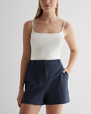 Editor Twill Super High Waisted Tailored Shorts | Express