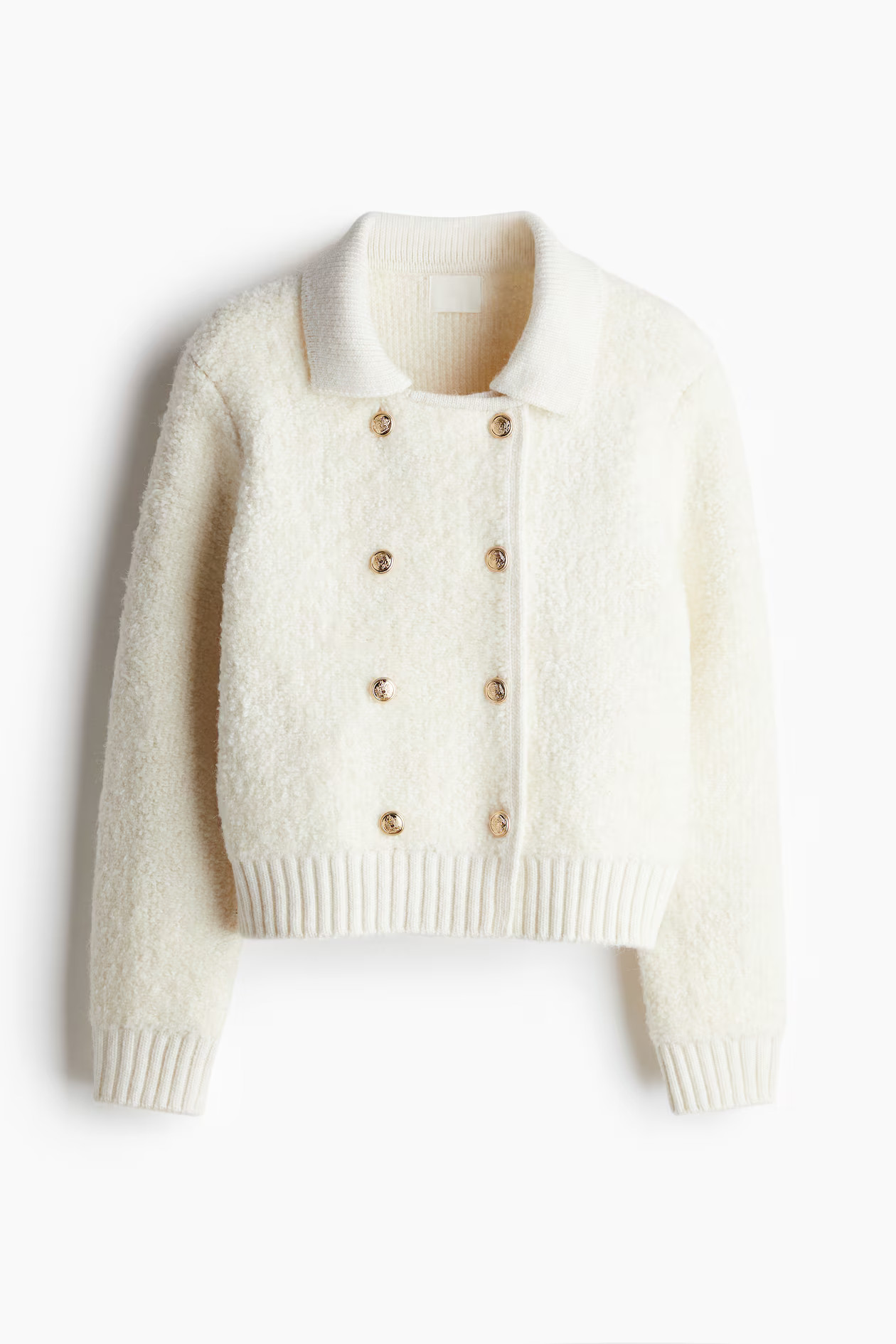 Double-Breasted Bouclé Cardigan | H&M (US + CA)