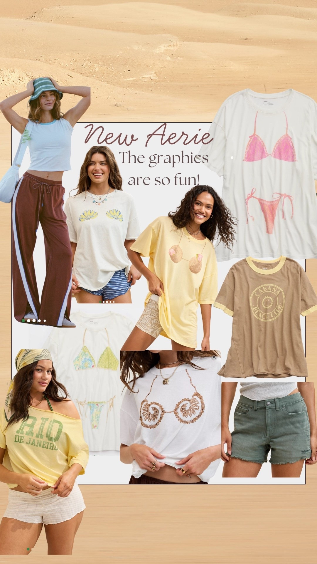 New aerie graphic tees and summer drops! @Aerie #aerie #graphictee #lounge 

#LTKActive #LTKSwim #LTKFestival
