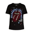 Time and Tru Women’s Rolling Stones Rhinestone Stud Graphic Band Tee, Sizes XS-XXXL | Walmart (US)