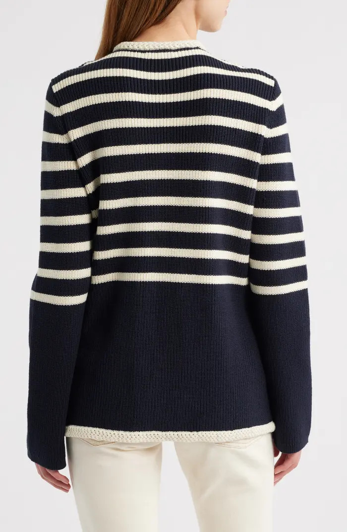 rag & bone Nora Stripe Cotton Blend Cardigan | Nordstrom | Nordstrom