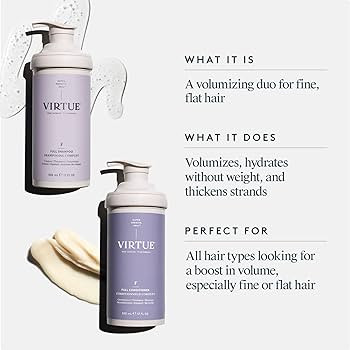 Virtue Full Sulfate Free Volumizing Shampoo and Conditioner Set Thickens, Safe for All Hair Types... | Amazon (US)