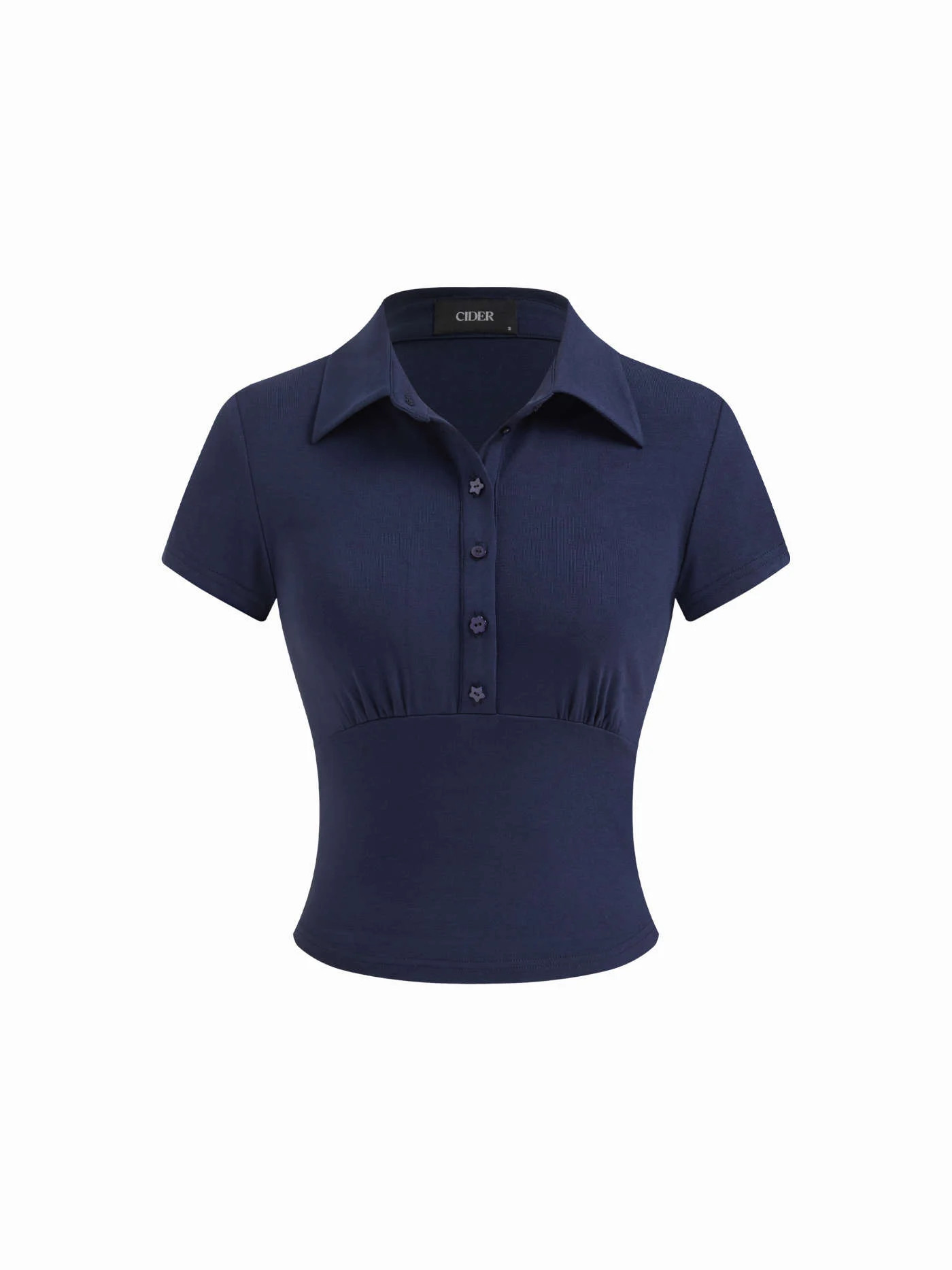 Polo Collar Button Short Sleeve Tee | Cider