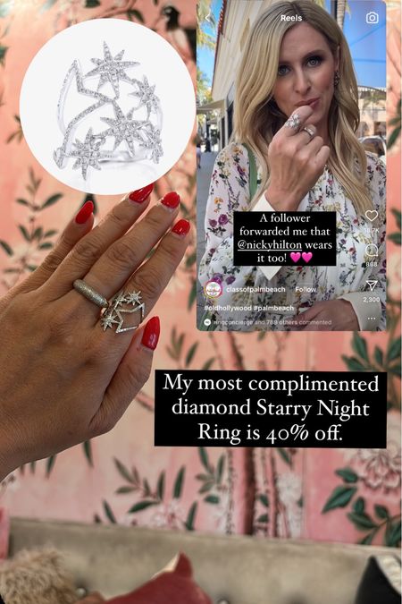 Diamond jewelry, ring concierge starry night ring 40% off, diamond ring, fine jewelry, star ring 

#LTKsalealert #LTKstyletip