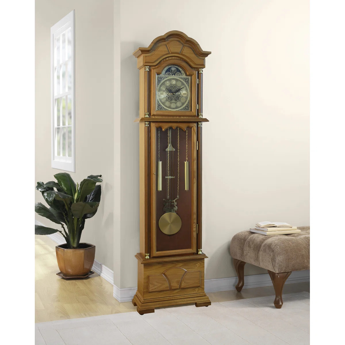 71.25'' H Wood Grandfather Clock | Wayfair North America