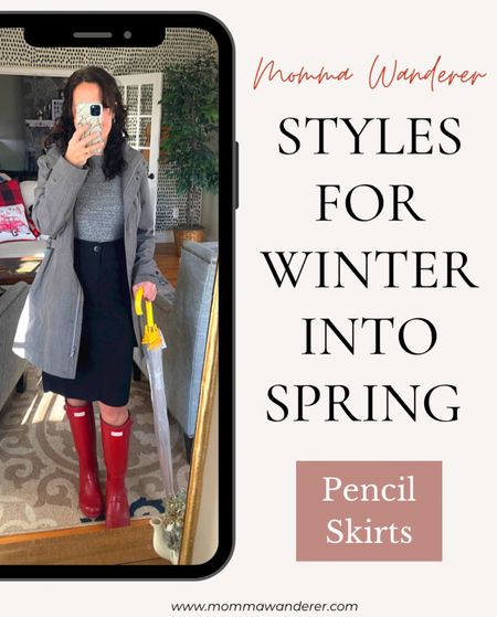 Winter into Spring, pencil skirts 

#LTKSeasonal #LTKFind