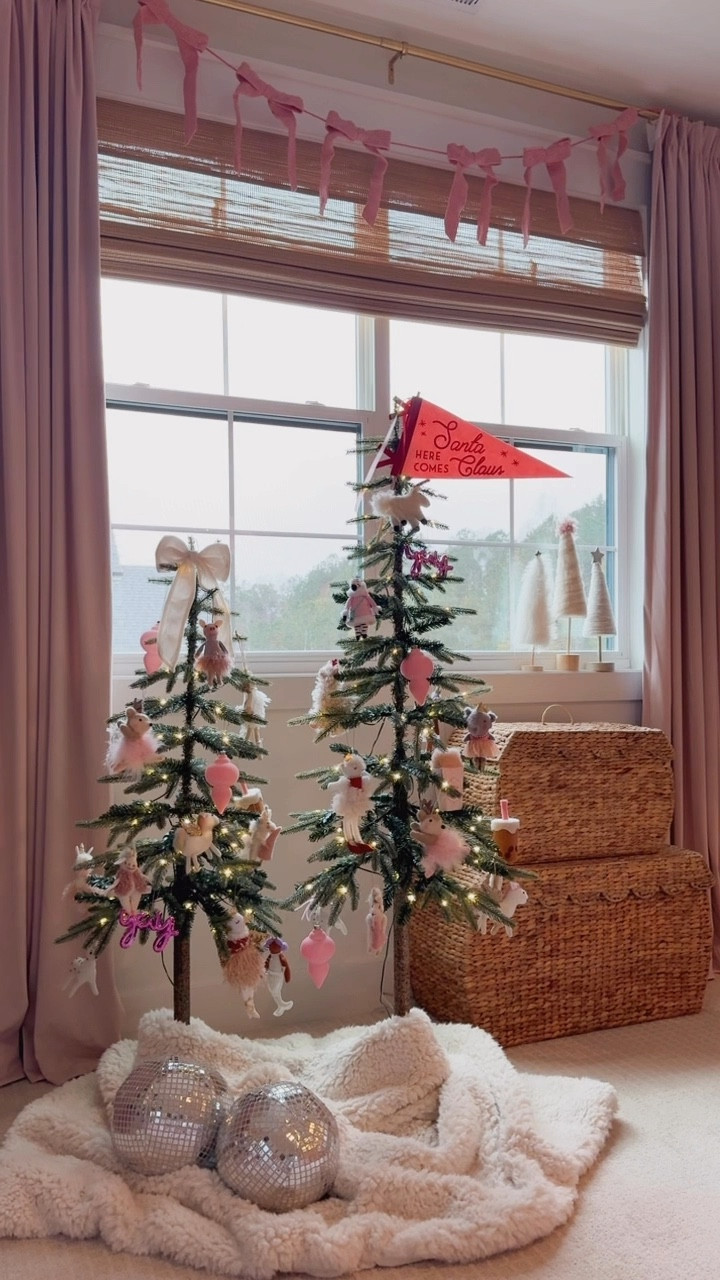 Christmas magic 🎀🪄| this time of year is extra special thru the eyes of the girls & their pink Christmas is my new obsession 🪩🌲 

save + share w/ a girl mama 🫶🏼
#christmasdecor #pinkchristmas #playroom #christmasideas #pinkmas #whimsicalchristmas #christmasmagic #twinklelights #christmas 

#LTKHome #LTKHoliday #LTKKids