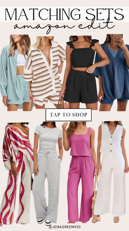 Amazon Matching Sets | Summer Outfit | Crochet Set | Travel Outfit | Striped Set

#LTKStyleTip #LTKFindsUnder50 #LTKFindsUnder100