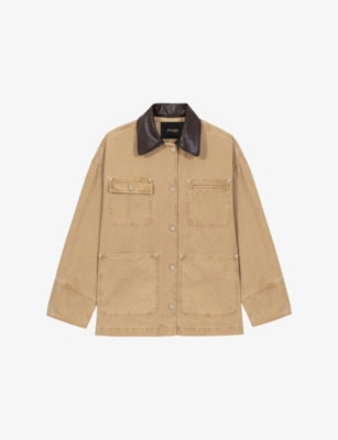 Collared Pleated-Back Denim Jacket | Selfridges