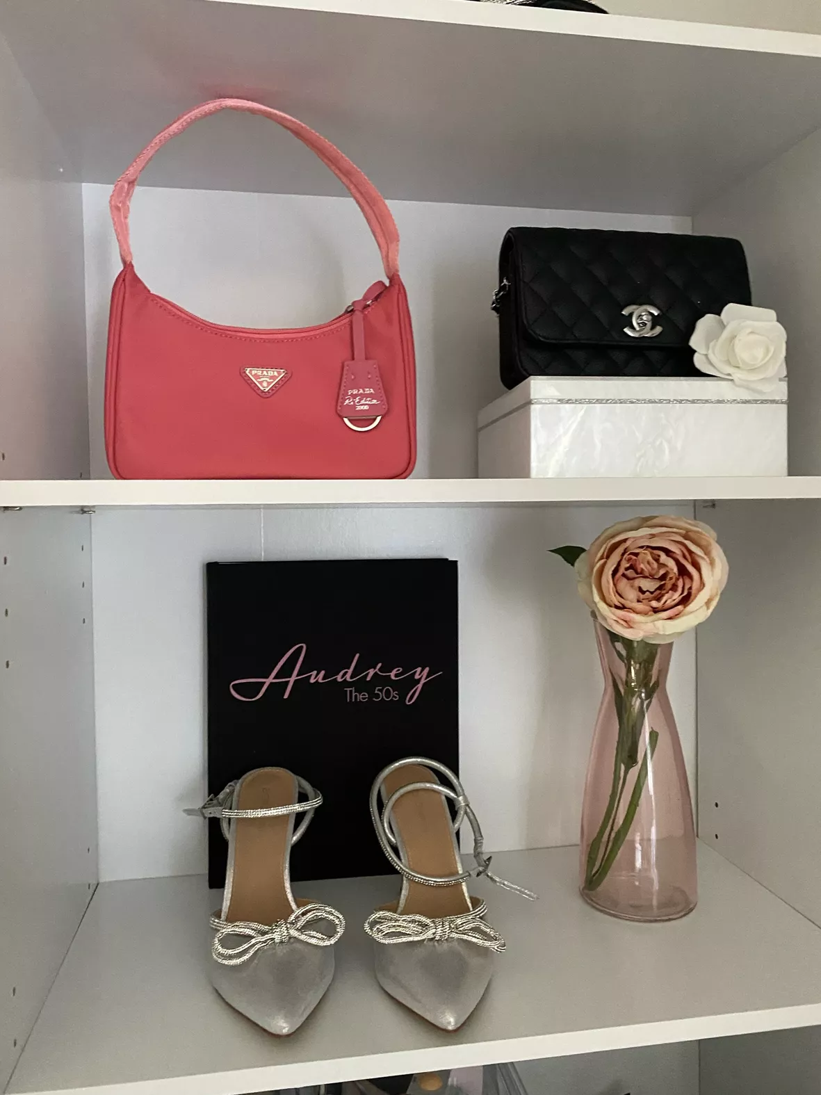 Audrey Crossbody: Designer Crossbody Bag, Pink Blush