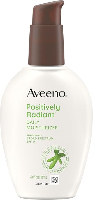 Aveeno Positively Radiant Daily Face Moisturizer with SPF 15 Sunscreen, Hydrating Facial Moisturi... | Amazon (US)