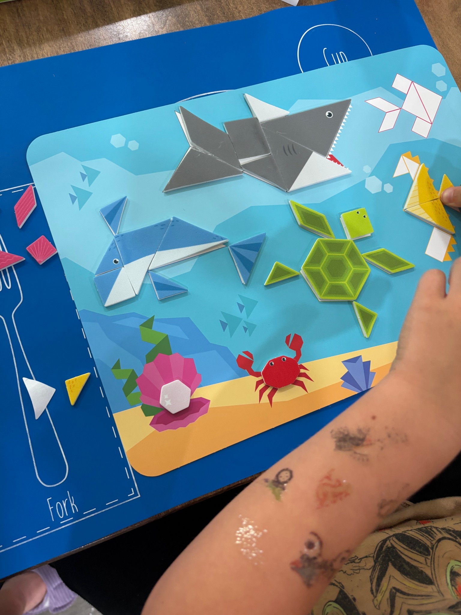 A fun new tangram challenge for my 5 year old. These ones are fun because they’re stickers. And be nicer having the whole scene behind it. Builds early math + problem-solving. Strengthens fine motor skills. Boosts focus + patience  

#LTKKids #LTKmomlife