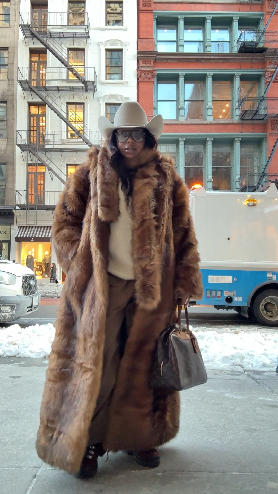 This is your sign to get the full-length fur.

A full-length fur moment always does the talking for you. I leaned into warm neutrals, oversized outerwear, and bold accessories to make the look feel intentional instead of bulky. The hat and sunglasses sharpen the silhouette, while the vintage designer bag keeps the outfit polished and city-ready.

Style tip
If your fur coat comes with a chunky matching belt, try wearing it as a scarf to add extra flare and razzle dazzle to the look.

Shop the exact pieces or similar ones below.

#LTKstorytime #LTKdayinmylife #LTKootd