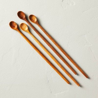 4pk Wooden Tasting Spoon Set - Hearth & Hand™ with Magnolia | Target