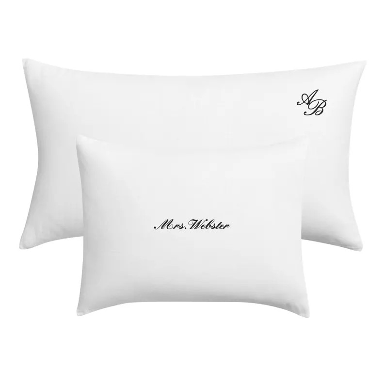 Custom Pillow Cases for Couples | Embroidered King & Standard Size. | Etsy (Global)
