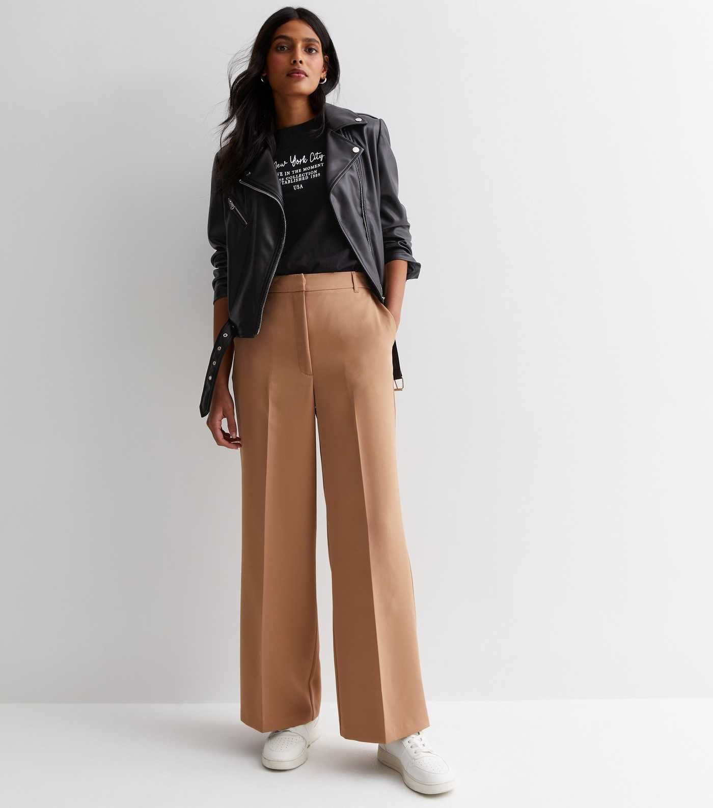 Camel Wide Leg Trousers
						
						Add to Saved Items
						Remove from Saved Items | New Look (UK)
