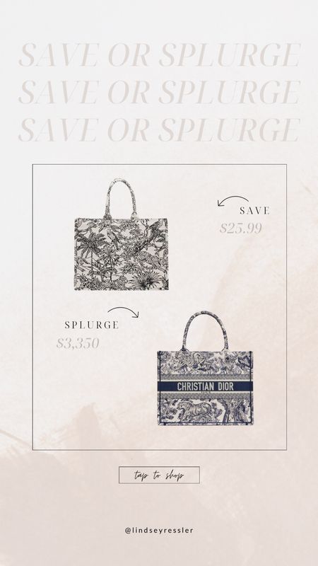 Save or Splurge: Christian Dior Book Tote

Amazon fashion, dior dupe, amazon handbag, chic bag, look for less, designer dupe

#LTKitbag #LTKunder50 #LTKstyletip