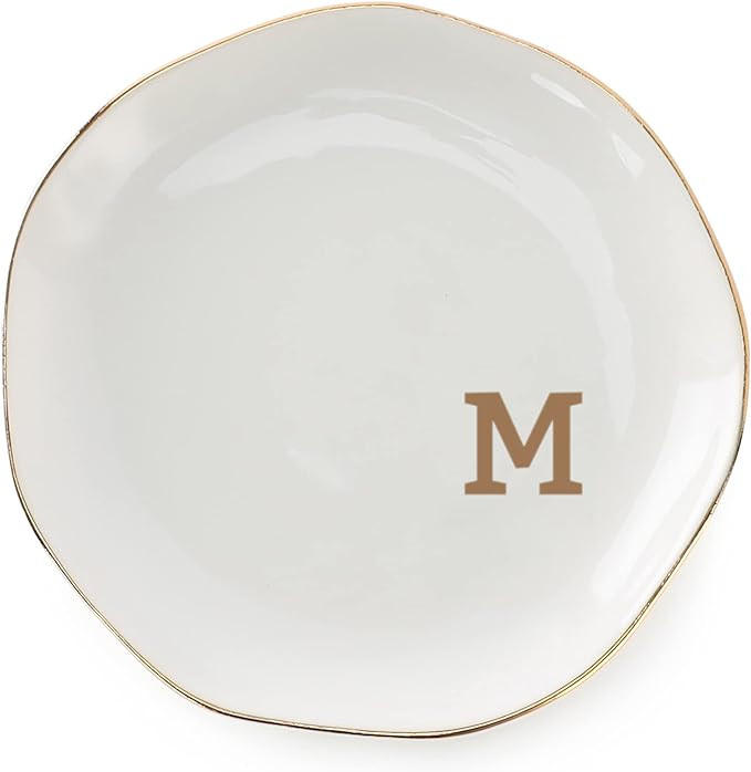 Initials Ring Dish Jewery Tray with Personalized M-Monogrammed Mother's Day Gifts Wedding Engagem... | Amazon (US)