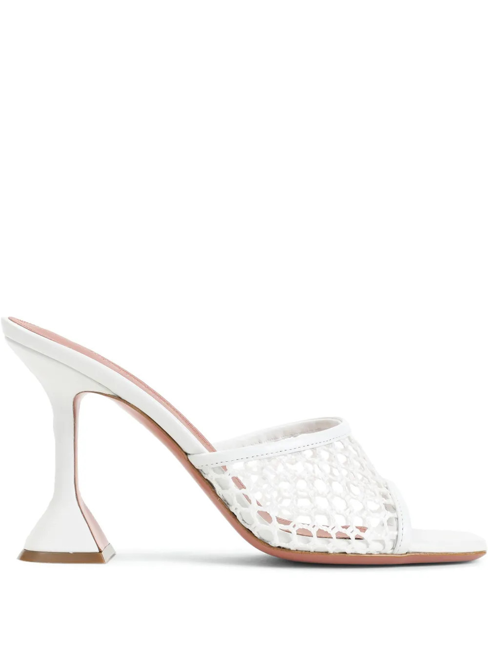 Amina Muaddi leather sandals - White | Farfetch Global