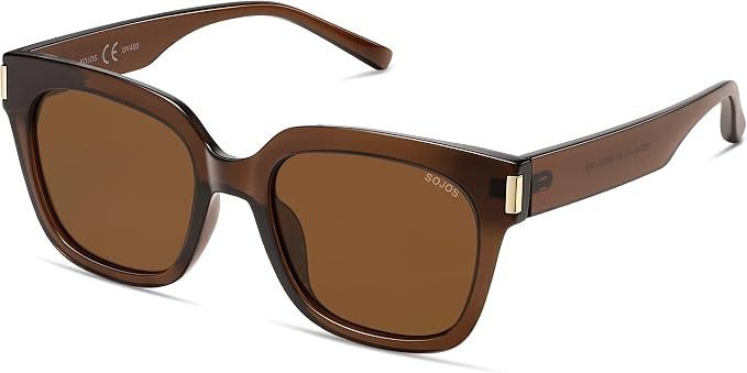 SOJOS Polarized Sunglasses for Women Men Trendy Square Large Sun Glasses SJ2149 | Amazon (US)