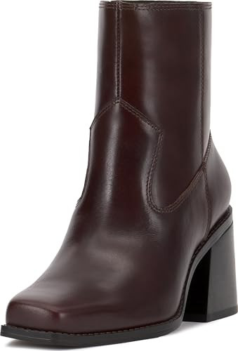 Vince Camuto Sybren Block Heel Bootie, Rich Mahogany, 8.5 | Amazon (US)