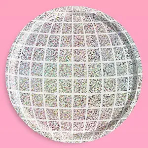 xo, Fetti Holographic Disco Ball Paper Plates - 25 pk, 9" | Bachelorette Party Decorations, Last ... | Amazon (US)