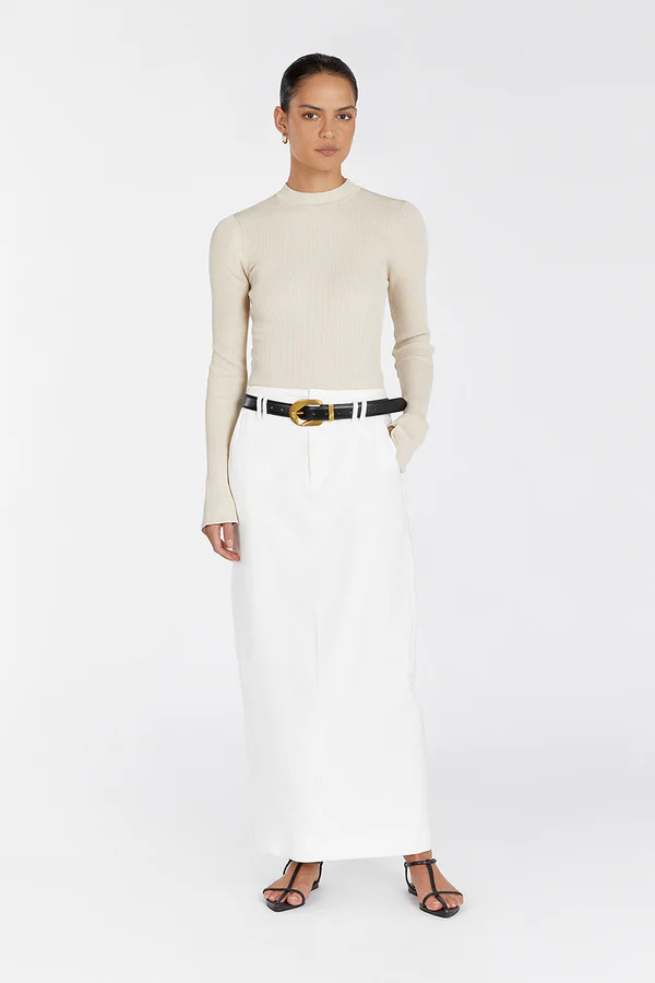 DONNA STONE SLEEVED KNIT TOP | DISSH