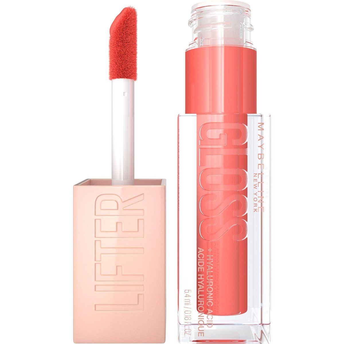 Maybelline Lifter Gloss Plumping Lip Gloss with Hyaluronic Acid - 22 Peach Ring - 0.18 fl oz | Target