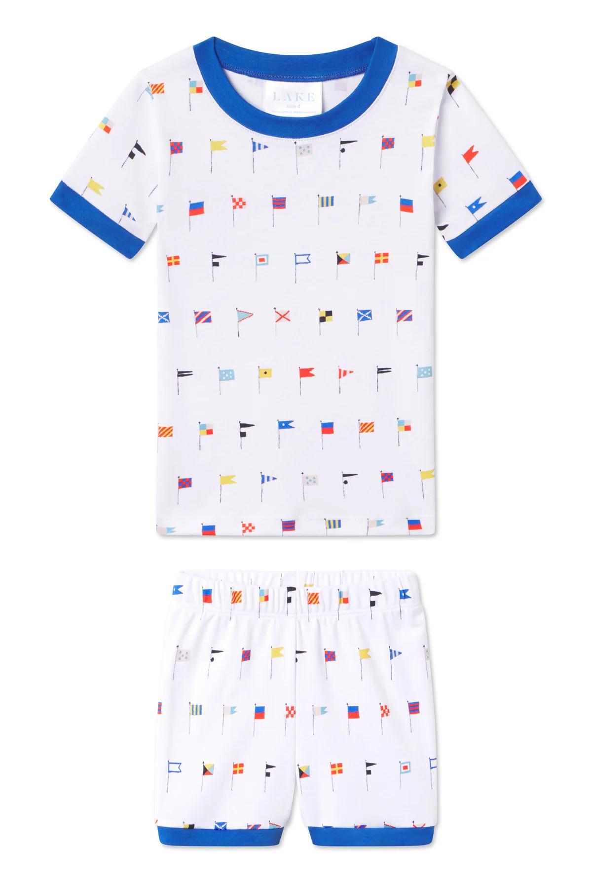 Kids Shorts Set in Nautical Flags | Lake Pajamas