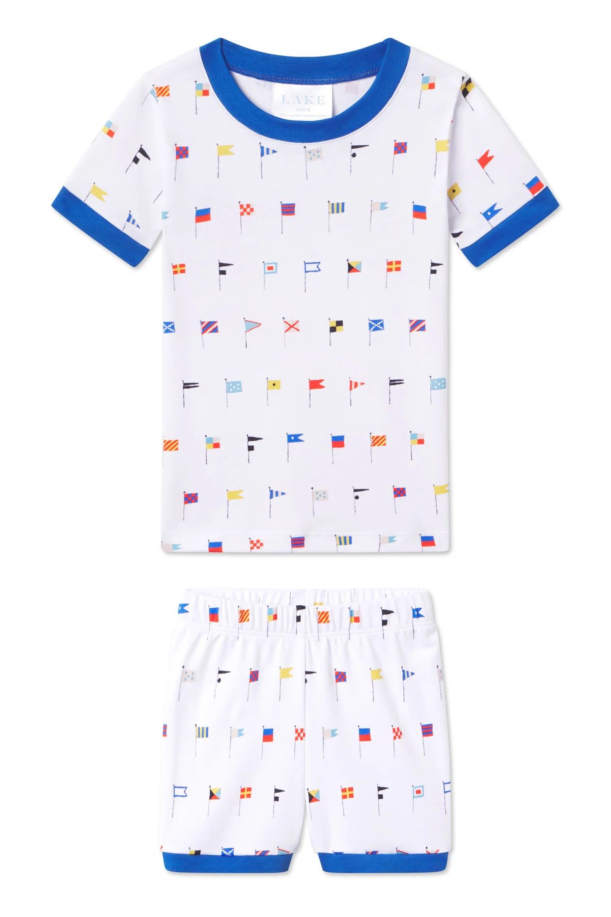 Kids Shorts Set in Nautical Flags | Lake Pajamas